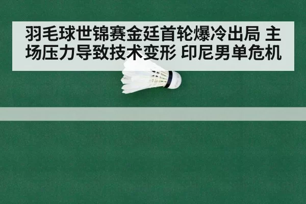羽毛球世锦赛金廷首轮爆冷出局 主场压力导致技术变形 印尼男单危机